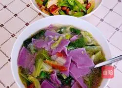 Illustration of how to make purple potato noodles 8