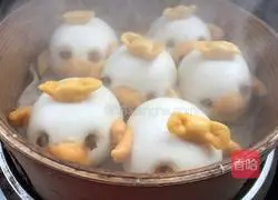 Illustration of how to make piggy steamed buns 10
