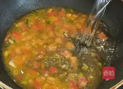 Illustration of how to make tomato, yam and egg custard 7