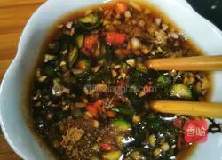 Illustration of how to make cold vermicelli and baby vegetables 13