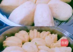 Illustration of how to make steamed buns and flower rolls 17