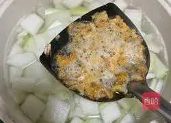 Winter Melon, Shrimp, Popcorn Clam Soup Recipe Illustration 5