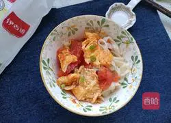 Illustration of how to make tomato and egg noodles 12