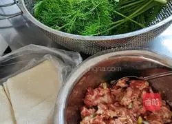 Illustration of how to make fennel and pork dumplings 1