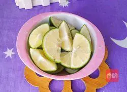 Illustration of lemon winter melon peel and rose tea 3