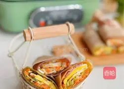 Illustration of how to make vegetable rolls 9