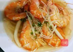 Illustration of how to make mushroom and shrimp soup 19