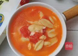 Illustration of the simplified version of tomato sauce scissor noodles 13