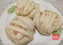 Illustration of how to make scallions and ham rolls 15