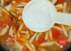Illustration of how to make tomato, mushroom and tofu soup 14