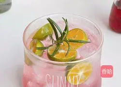 Illustration of how to make green orange pop pop cranberry drink 8