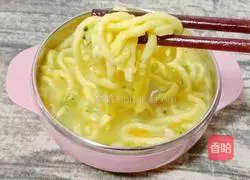 Illustration of how to make shrimp and egg noodles (baby food supplement) 16