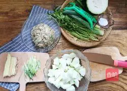 Winter Melon, Coriander and Meatball Soup Recipe Illustration 5