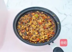 Illustration of how to make noodles with mushroom meat sauce 17