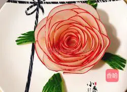 Illustration of how to make red radish and roses 21