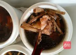 Illustration of how to cook tea tree mushroom pork ribs soup 7