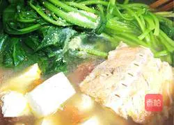 Salmon bones Illustration of how to make tofu soup 6