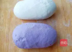 Illustration of how to make purple sweet potato blossom steamed buns 7