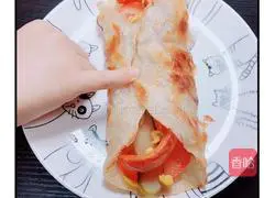 Illustration of how to make hand pancake burritos (a nutritious quick breakfast?) 9