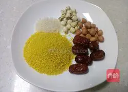 Illustration of how to make rice cereal for nourishing the heart with five grains 1