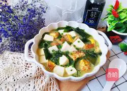 Illustration of how to make wakame tofu soup 14