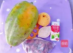Illustration of how to stew pears with milk, red dates and papaya 2