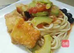 Illustration of how to make cod and avocado pasta 11