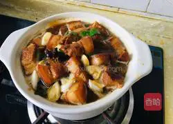 Illustration of how to make casserole with braised pork and tofu 19