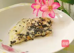 Illustration of how to make black sesame and egg pancakes 10