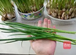 Illustration of how to make garlic sprouts, tofu and prawn soup 2