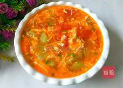 Illustration of how to make tomato sauce and luffa mushroom soup 2