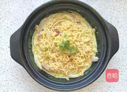 Milk curry instant noodles recipe 8