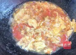 Illustration of tomato and egg noodles 10