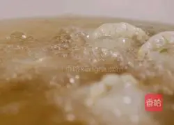 Old time Illustration of how to make fried pork triangles in memory 12