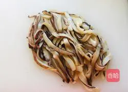 Illustration of how to make shredded squid and fried leeks 2