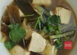 Illustration of how to make kelp and tofu soup 9