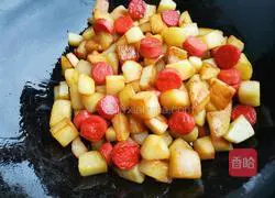 Cumin ham, diced potatoes recipe illustration 7