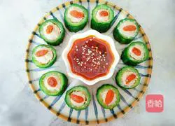 Illustration of how to make cucumber stuffed meat 12