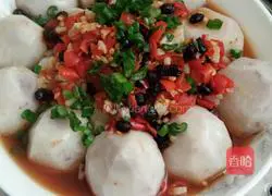 Illustration of how to steam taro with chopped pepper 8