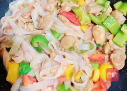 Illustration of Stir-fried Stuffed Chicken with Colorful Peppers (10 Minutes Quick Dish) 14