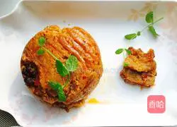 Illustration of how to make rice noodles and meat 6