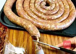 Illustration of making homemade sausage 18