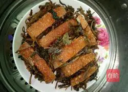 Illustration of how to make pork with pickles and vegetables 11