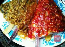 Illustration of how to make fish head with chopped pepper 7