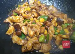 Illustration of how to make diced mushrooms and chicken 3