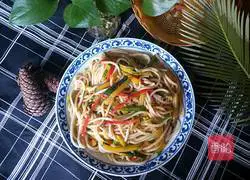 Illustration of how to make fried pumpkin noodles 1