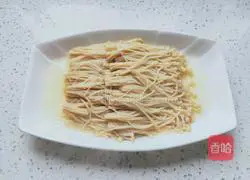 Illustration of how to make luncheon meat and steamed enoki mushrooms 4