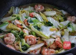 Illustration of how to cook Chinese cabbage and shrimps 8