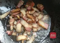 Illustration of how to make fried bracken and bacon 6