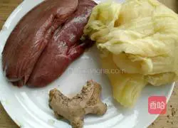 Illustration of how to make fried kidney with pickled cabbage 1